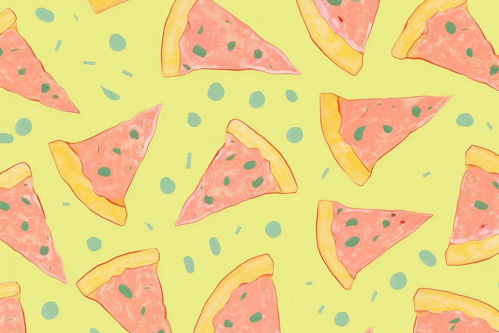  Pizza pattern backgrounds food. AI generated Image by rawpixel.