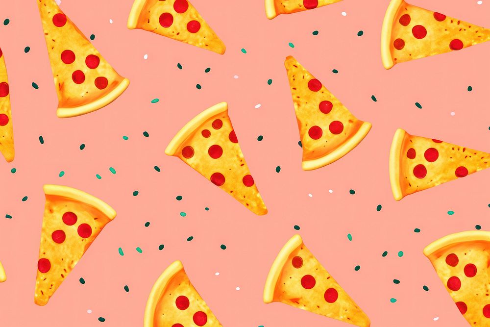  Pizza backgrounds pattern food. AI generated Image by rawpixel.