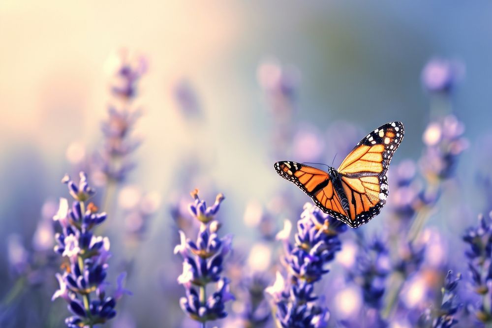 Colorful butterflies lavender butterfly outdoors.
