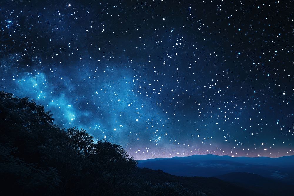 Starry sky night outdoors nature.