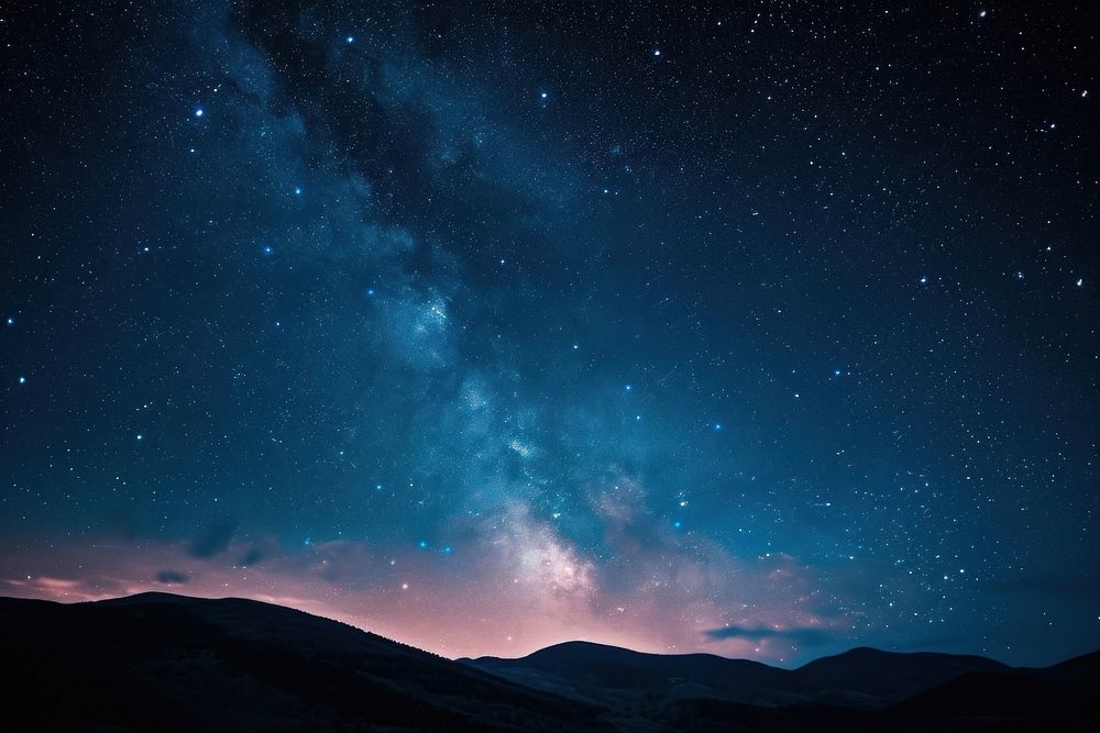Starry sky night astronomy outdoors.