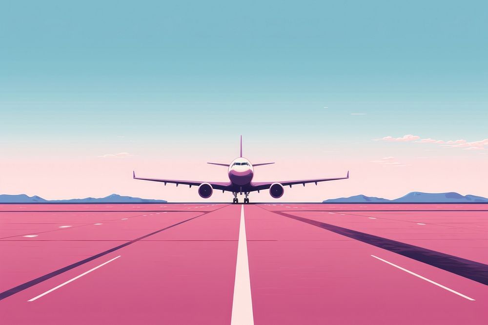 Airport runway aircraft airplane airfield.