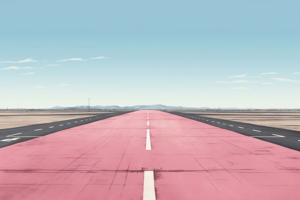 Airport runway outdoors airfield road.