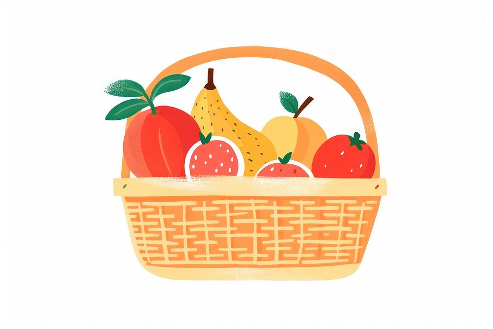 Fruit in basket plant food pear.