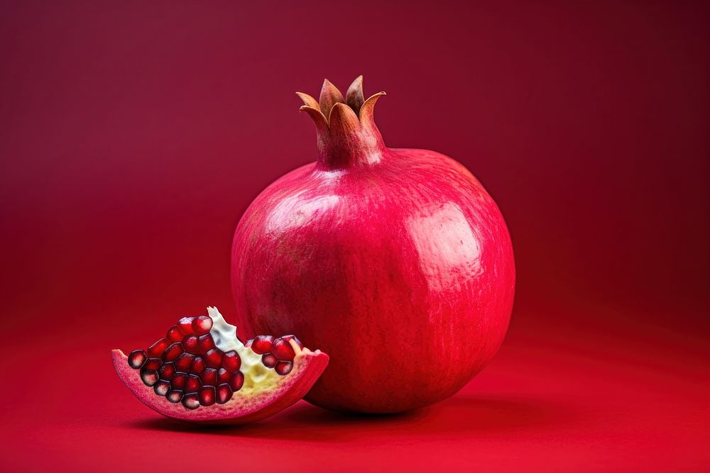 Pomegranate food fruit plant. AI generated Image by rawpixel.