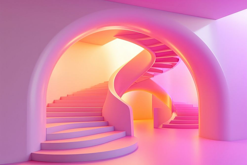 Abstract space with stairs architecture staircase building.