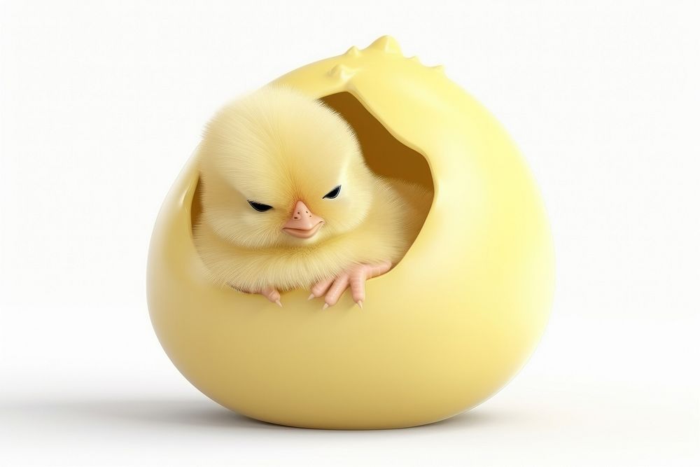 Chubby round baby chick animal egg rodent.