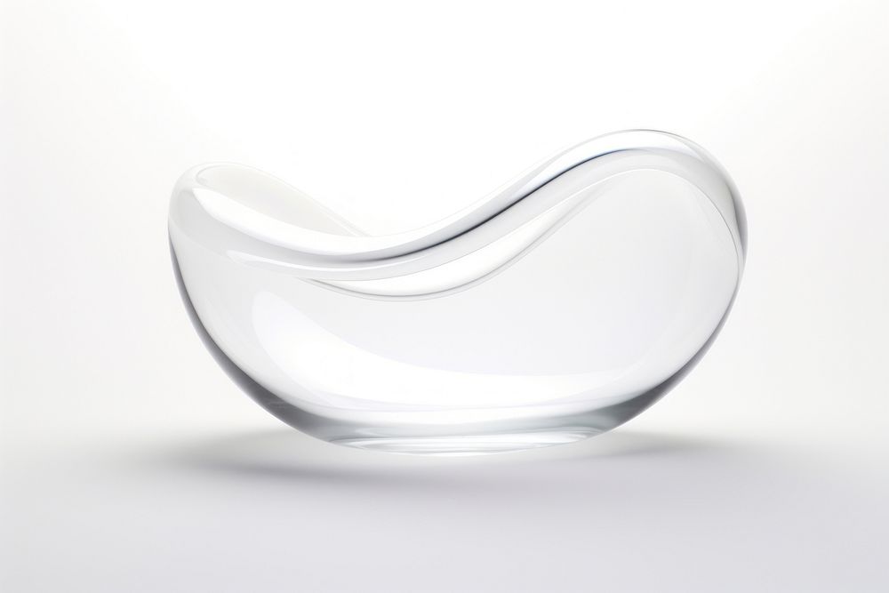 Curve glass transparent white.
