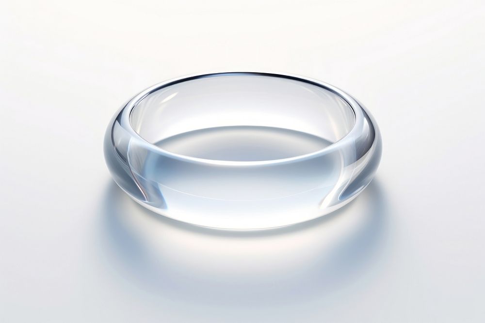 Ring transparent jewelry glass.