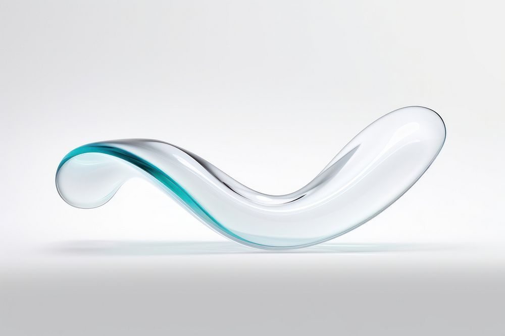 3d transparent glass style of curve shape simplicity furniture abstract.