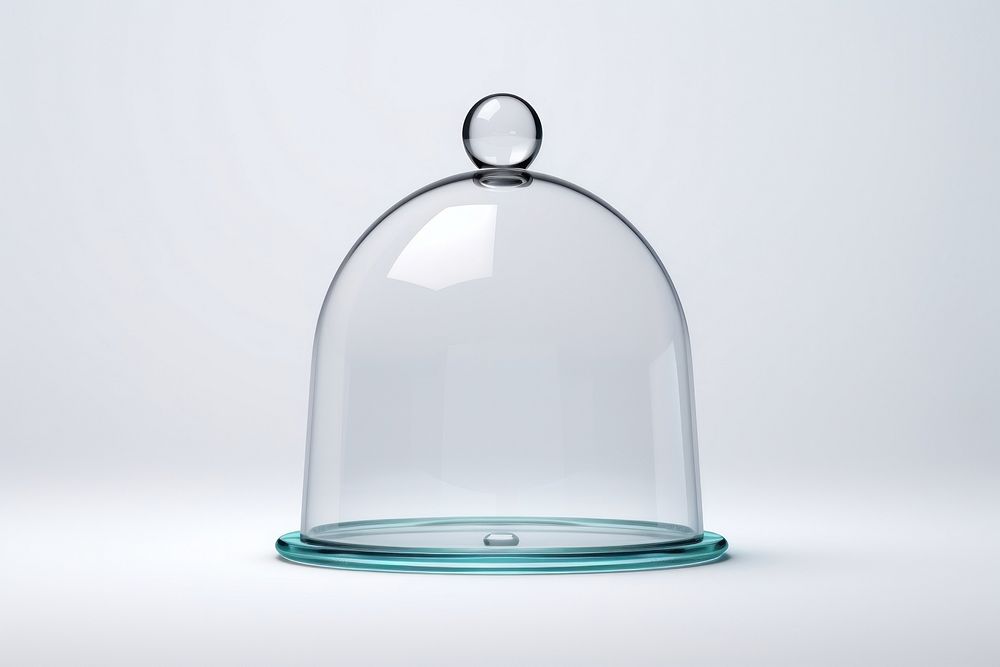 3d transparent glass style of bell white background observatory simplicity.