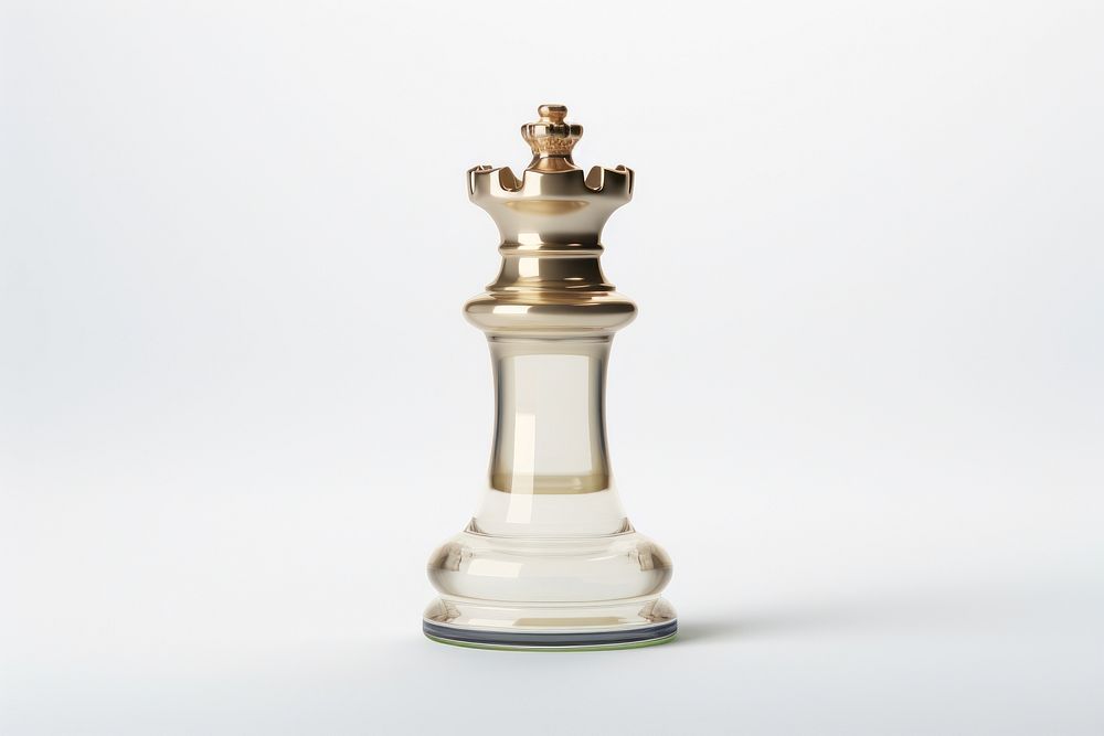 3d transparent glass style of king giant chess white background chessboard drinkware.