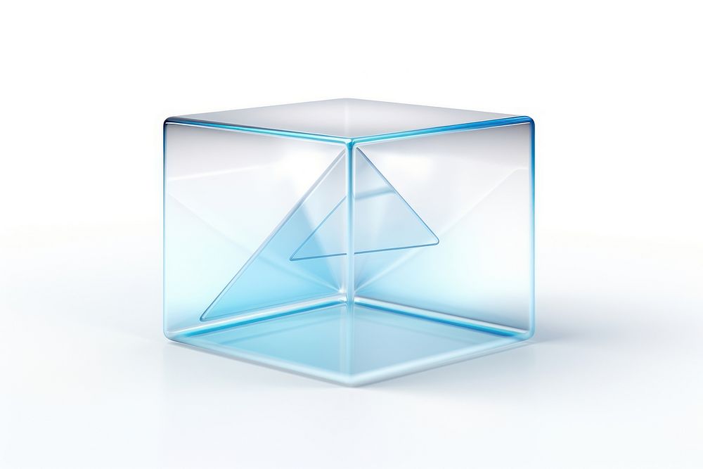 3d transparent glass style of mail icon white background simplicity furniture.