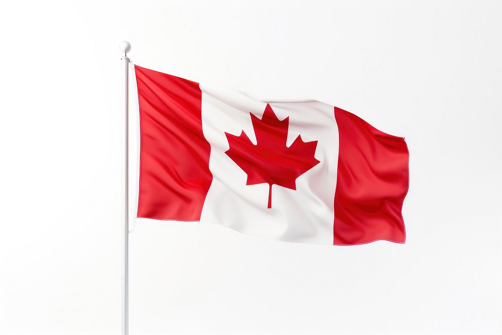 Canada flag white background patriotism symbol. AI generated Image by rawpixel.