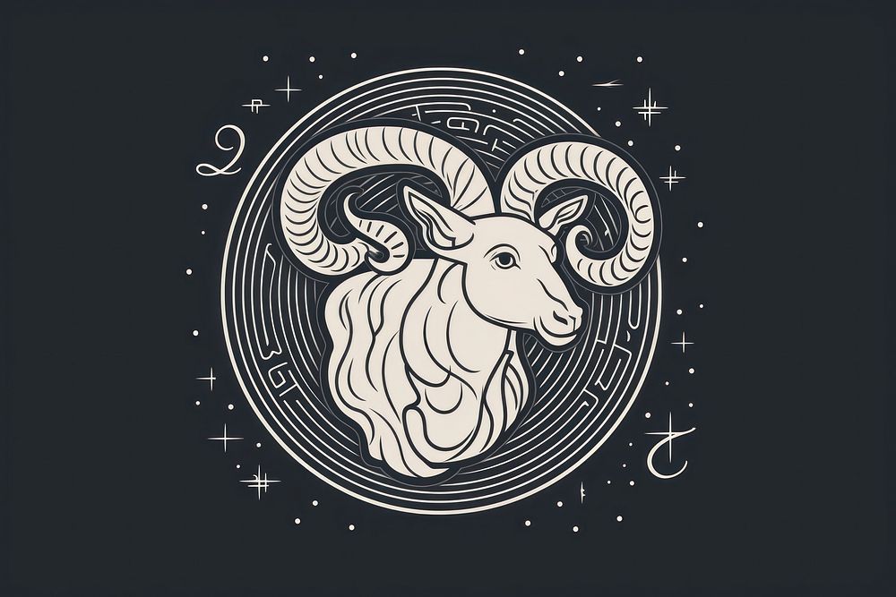 Capricorn Zodiac icon livestock representation creativity.