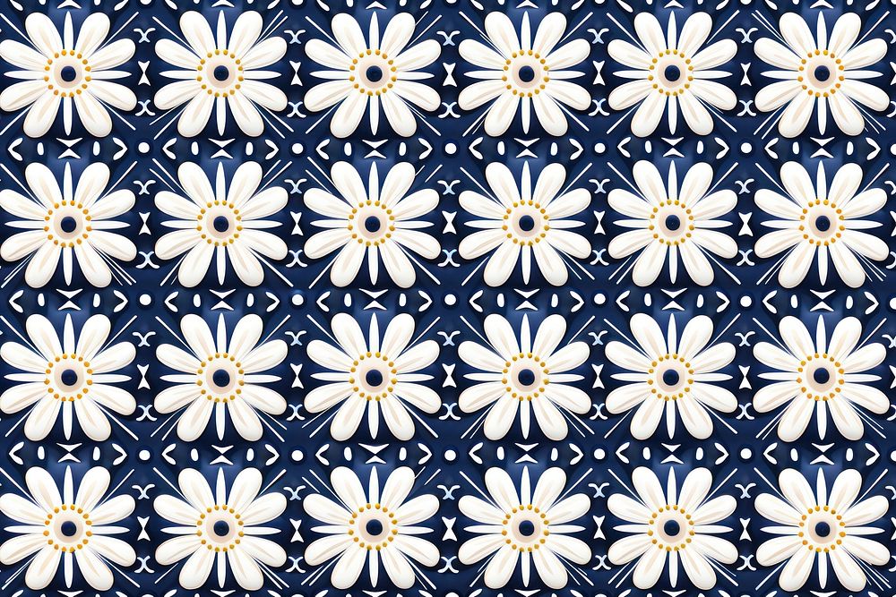 Tile pattern of chamomile art backgrounds flower.