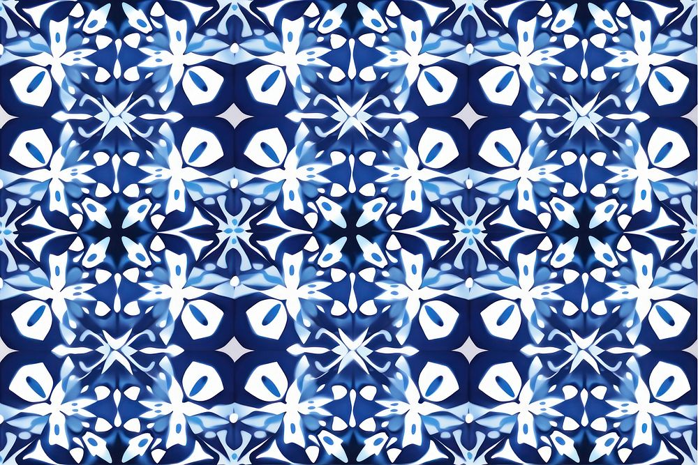 Tile pattern of blossom backgrounds blue repetition.