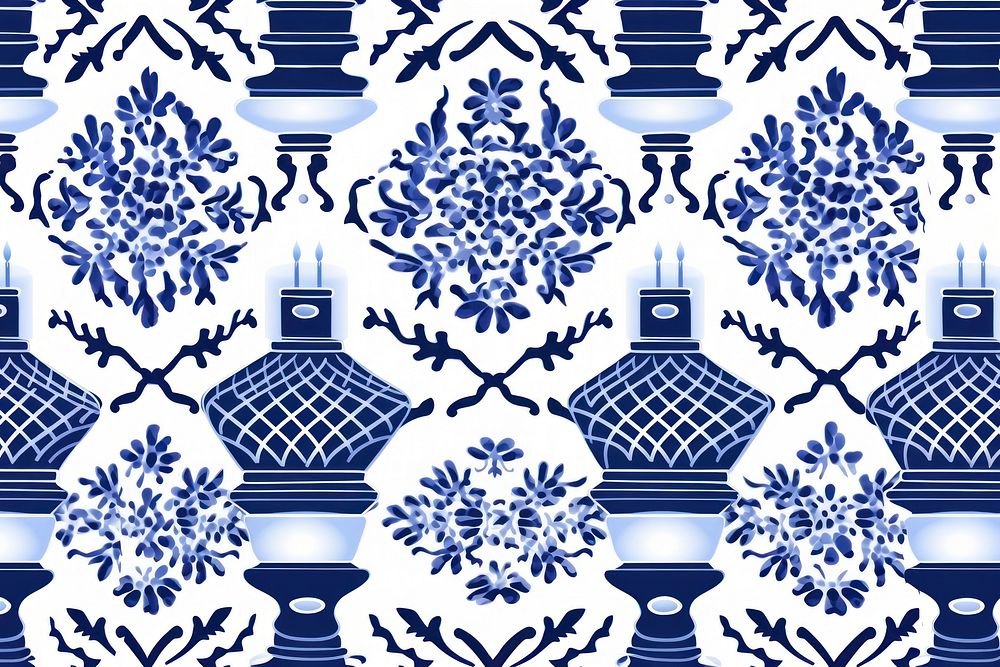 Tile pattern of lantern art backgrounds white.