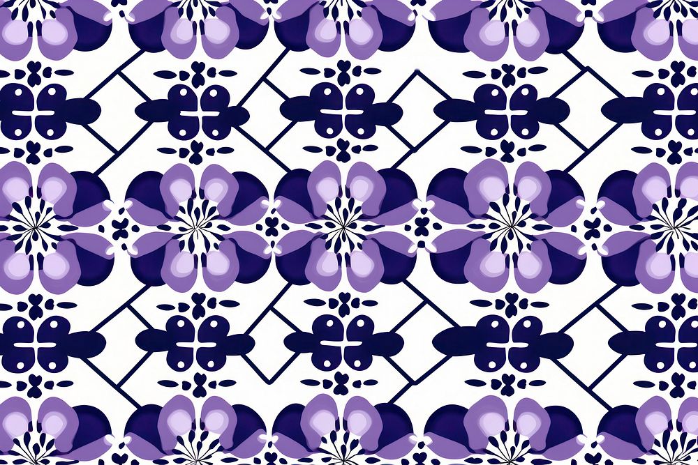 Tile pattern of plum blossom backgrounds purple art.