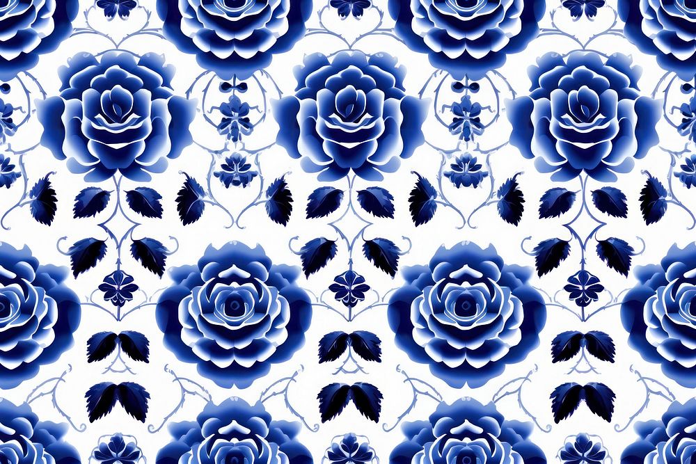 Tile pattern of rose art backgrounds porcelain.