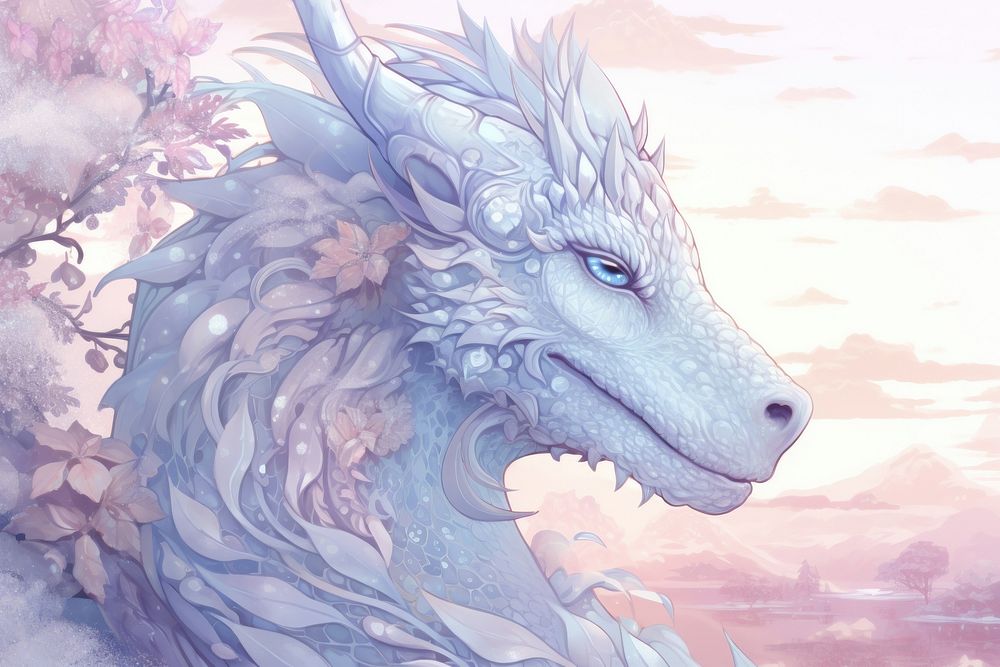 A winter dragon animal representation creativity.