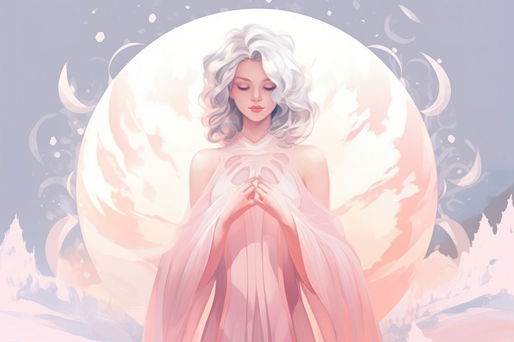 A winter snow angel anime adult.