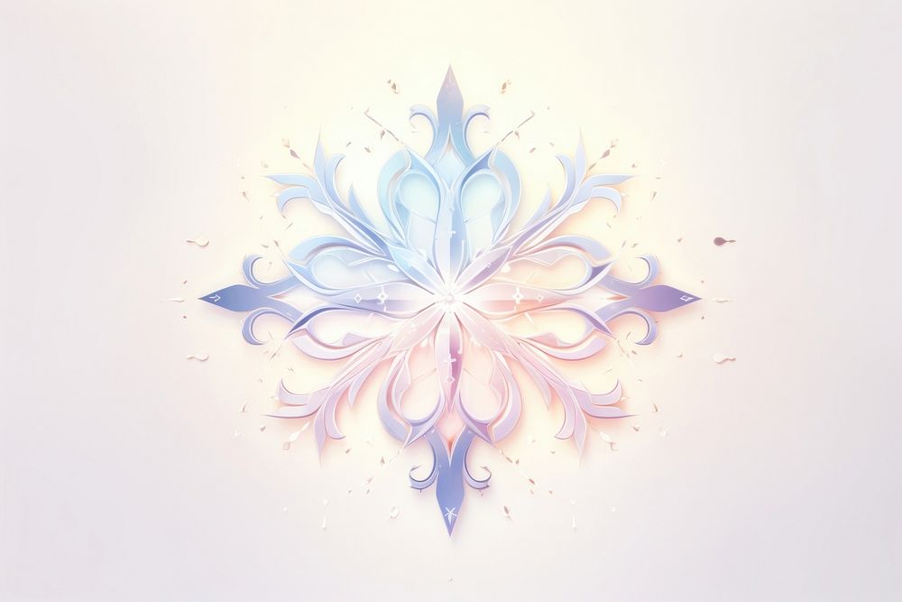 A snowflake pattern art illuminated.