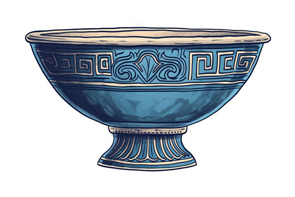 Antique of antiquities bowl porcelain blue tableware.