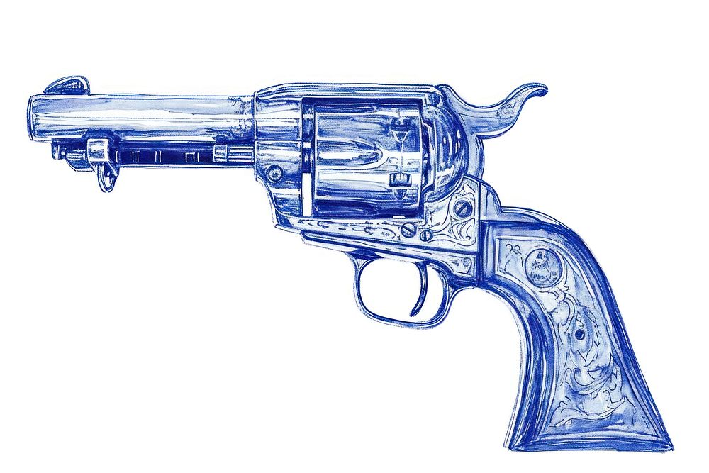 Antique of gun handgun drawing weapon.