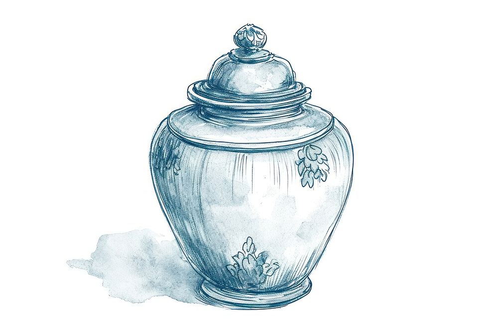 Antique of jar drawing sketch urn.
