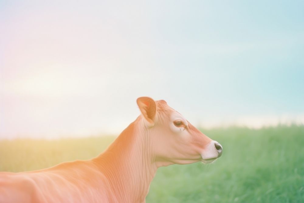 A cow livestock mammal animal. AI generated Image by rawpixel.