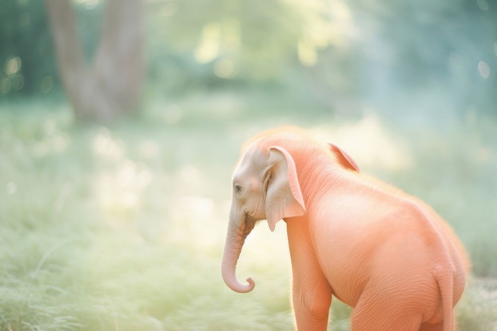 A baby elephant wildlife animal mammal. AI generated Image by rawpixel.