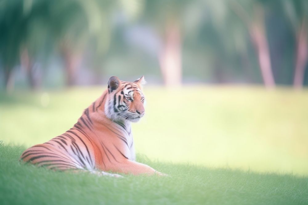 A bengal tiger wildlife animal mammal. AI generated Image by rawpixel.