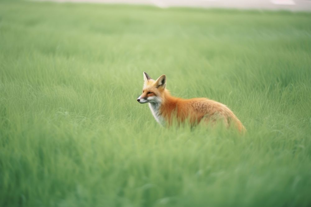 A fox wildlife animal mammal. AI generated Image by rawpixel.