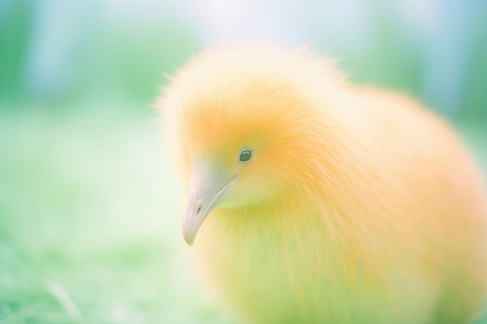 A kiwi bird animal beak vibrant color. 