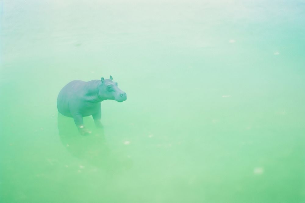A hippo wildlife outdoors nature. AI generated Image by rawpixel.