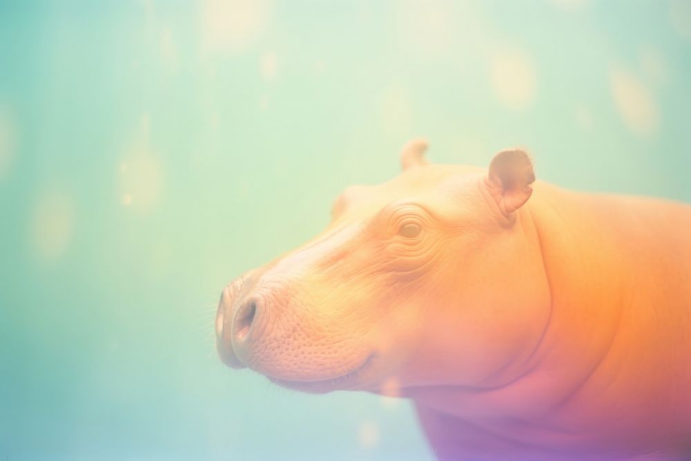A hippo wildlife animal mammal. AI generated Image by rawpixel.