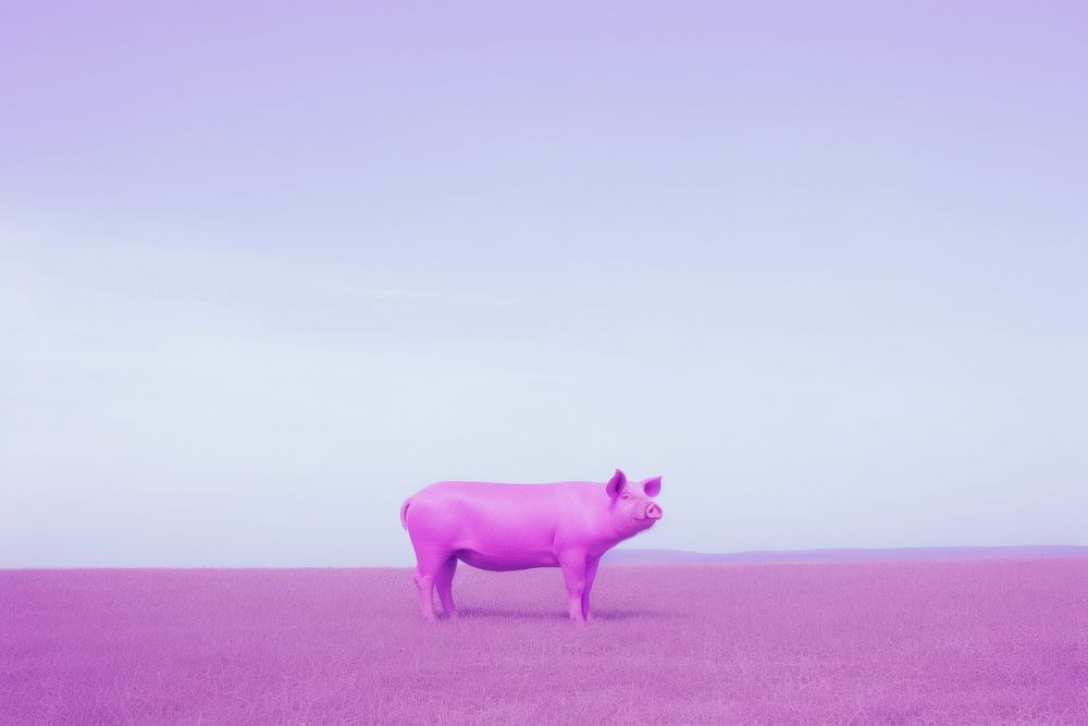 A pig purple animal mammal. | Premium Photo - rawpixel