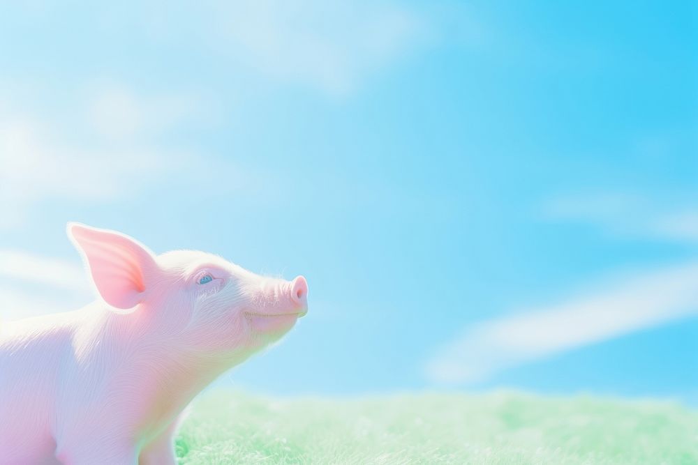 A pig animal mammal wildlife. AI generated Image by rawpixel.
