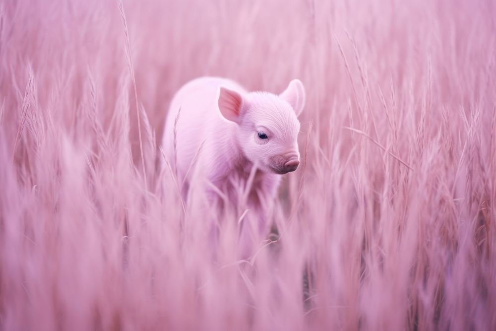 A piglet animal mammal purple.