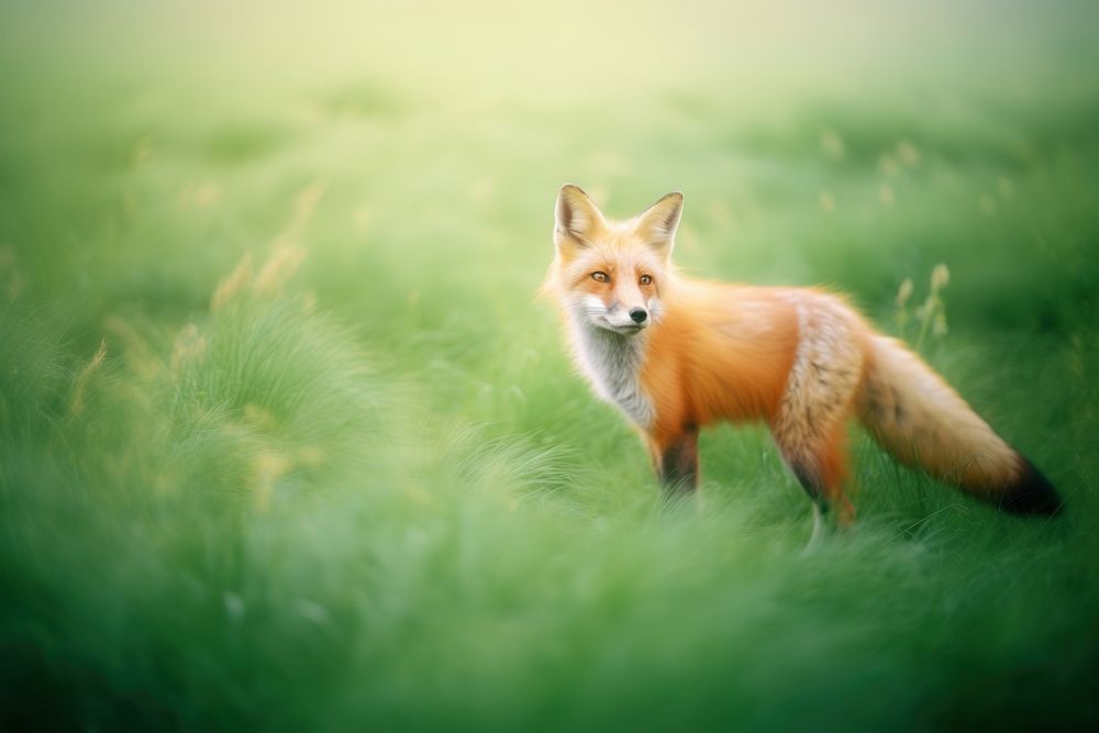 A red fox wildlife animal mammal. AI generated Image by rawpixel.