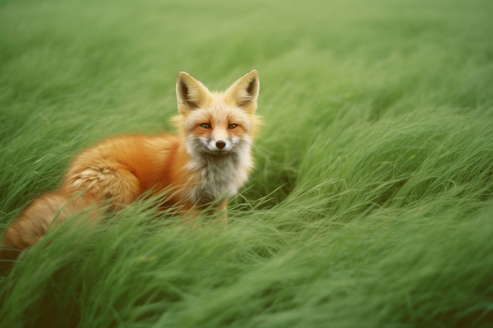 A red fox wildlife animal mammal. AI generated Image by rawpixel.