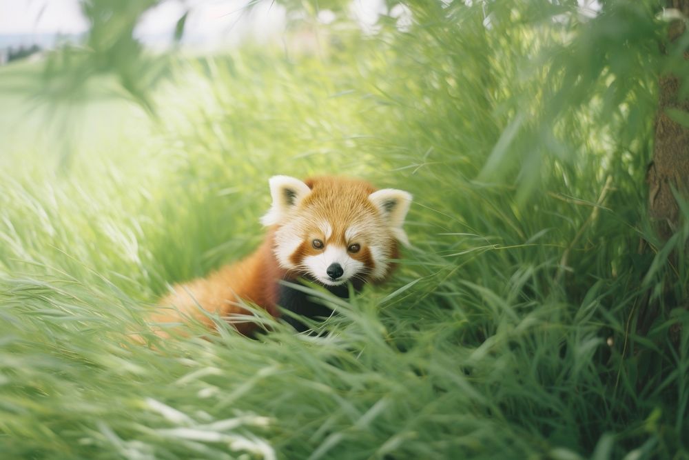A red panda wildlife animal mammal. AI generated Image by rawpixel.