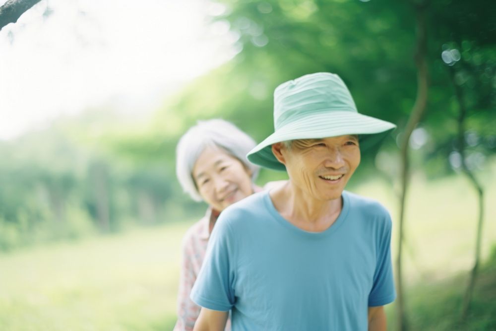 Cool Elderly couple adult men hat. AI generated Image by rawpixel.