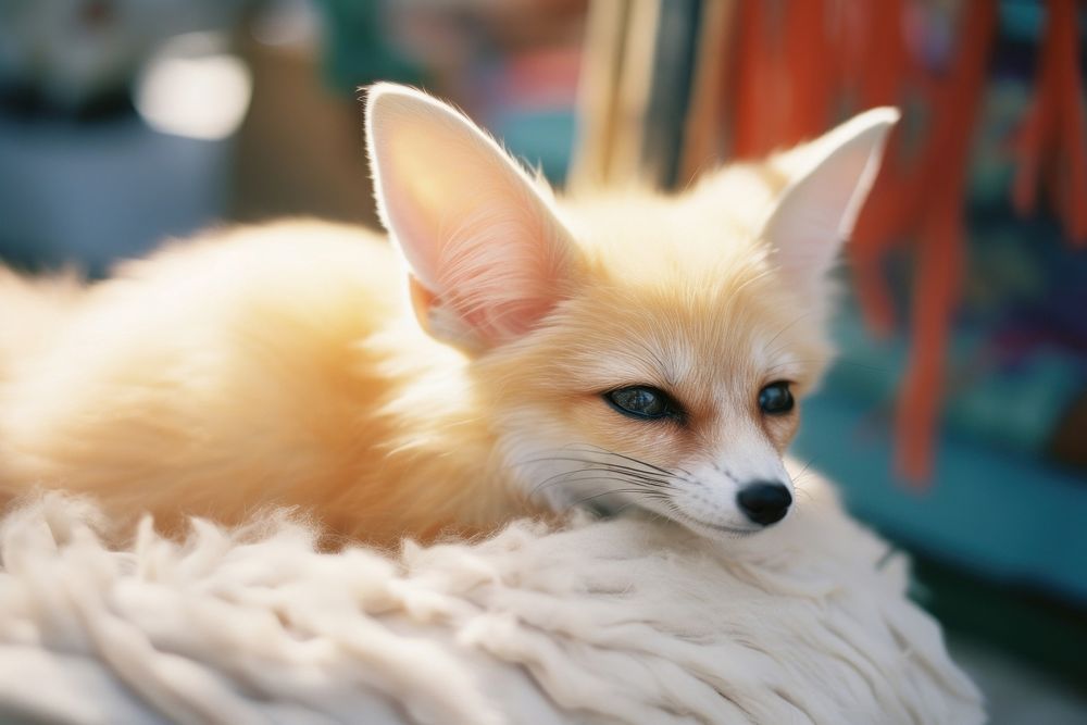 A fennec fox mammal animal pet. AI generated Image by rawpixel.