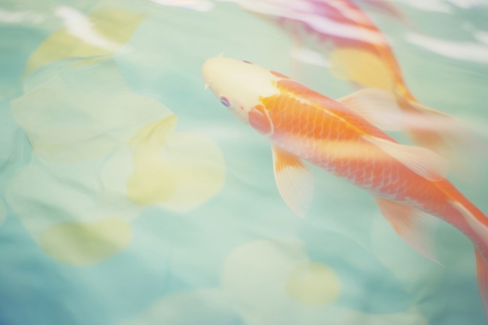 A koi fish animal carp underwater. 