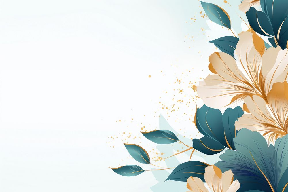 Flower and botanical leaves backgrounds pattern art. AI generated Image by rawpixel.