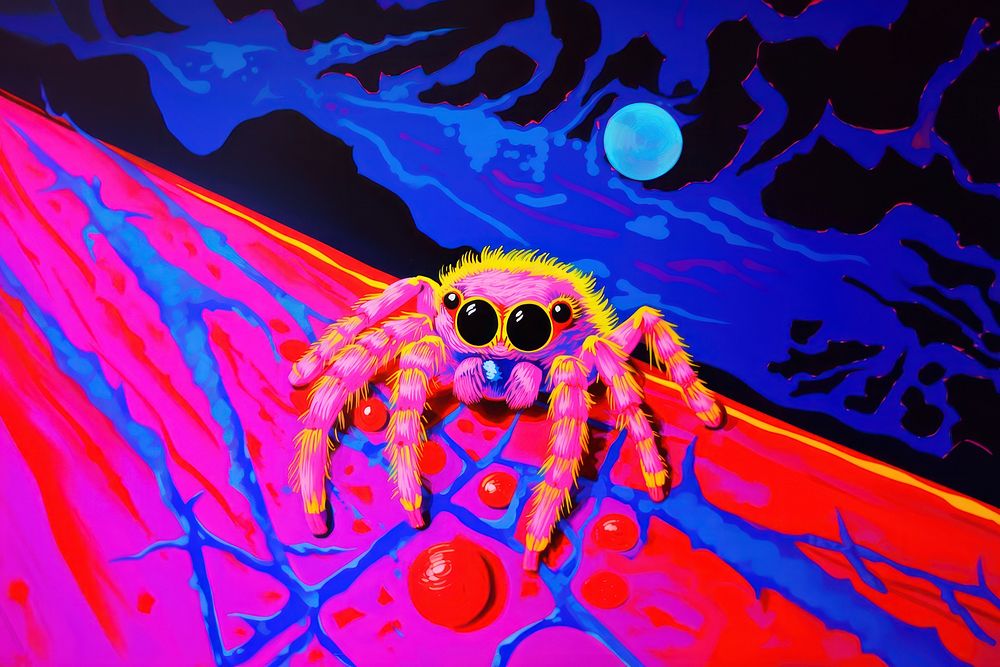 A spider representation invertebrate creativity. AI generated Image by rawpixel.