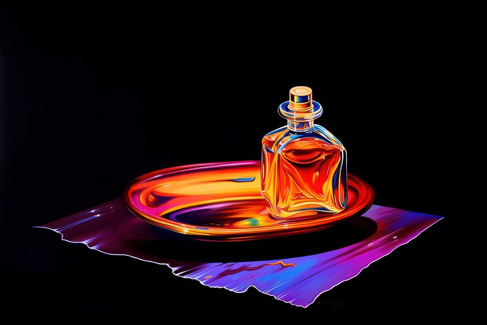 A perfume bottle refreshment container cosmetics. AI generated Image by rawpixel.