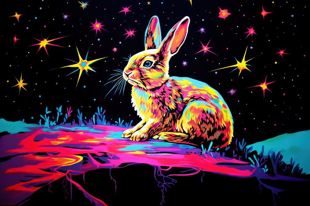 A rabbit animal mammal representation. AI generated Image by rawpixel.